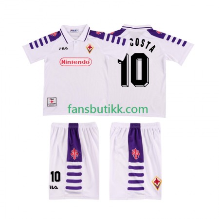 Fotballdrakt ACF Fiorentina RUI COSTA 10 1999 Barn Retro Bortetrøye 1998 Kortermet